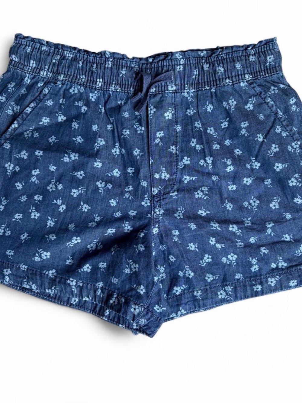 Gap Kids Girls Lightweight twill & chambray floral shorts large 10-12